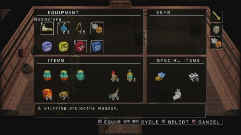 3d dot Game Heroes Inventory