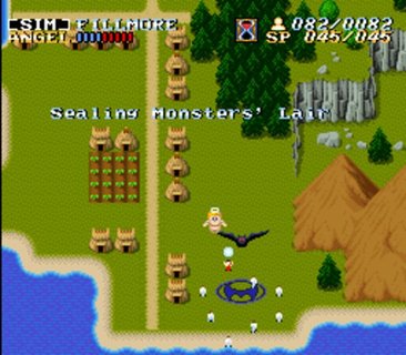 Actraiser Attacking Monster Lair