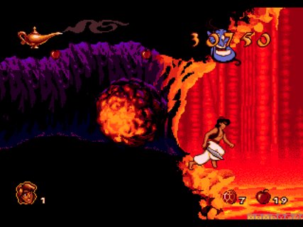 Aladdin Rolling Boulder Lava Jump