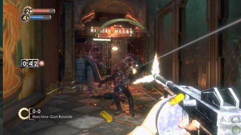 Bioshock Bloody Machine Gun Splicers