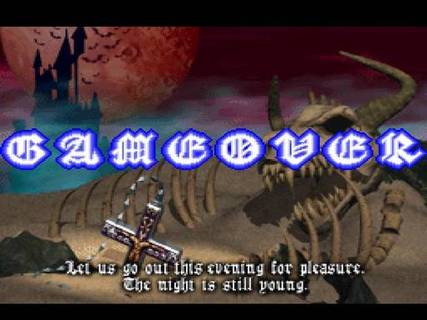 Castlevania Symphony Of The Night Game Over