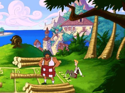 Curse Of Monkey Island Caber Toss Haggis