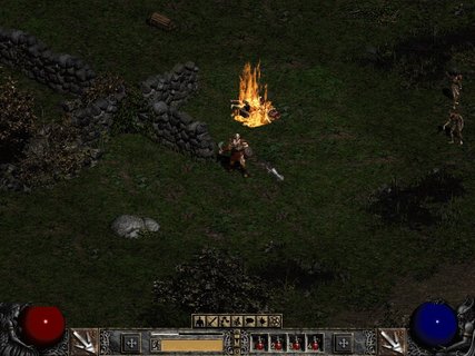 Diablo 2 Barbarian Chest On Fire