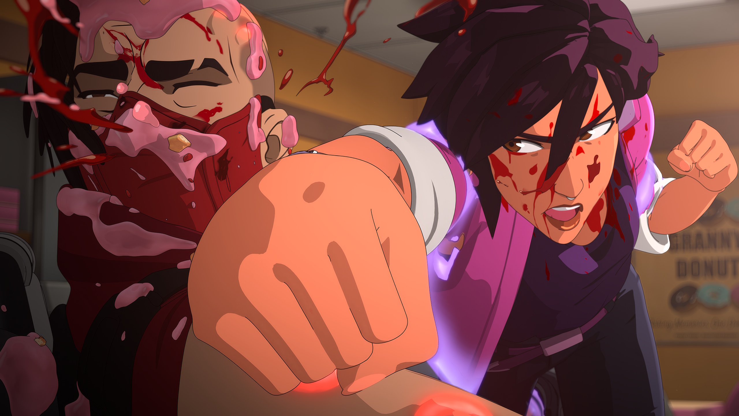 dispatch invisigal fight punch bloody