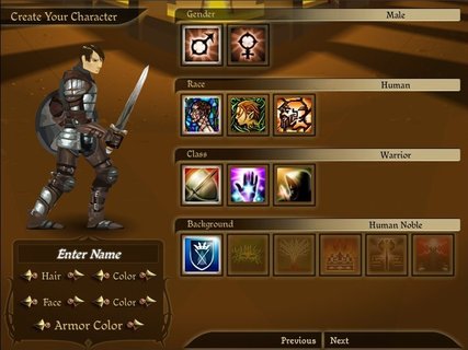 Dragon Age Journeys Character Creation