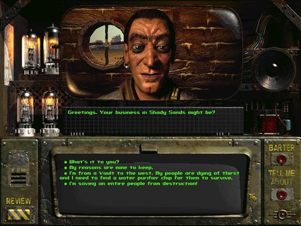 Fallout Shady Sands Aradesh Conversation
