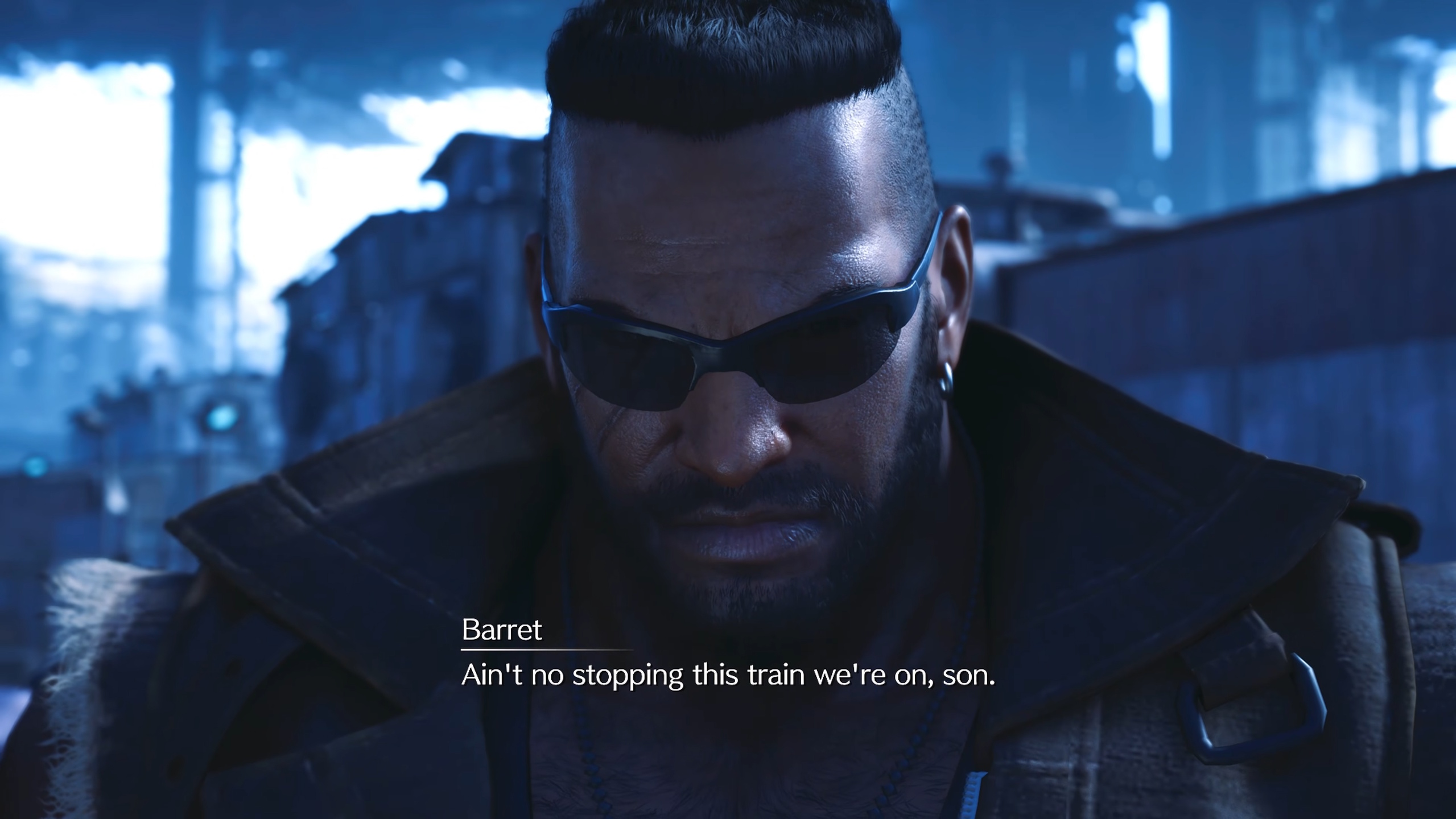 Final Fantasy 7 Remake Barret No Stopping Train