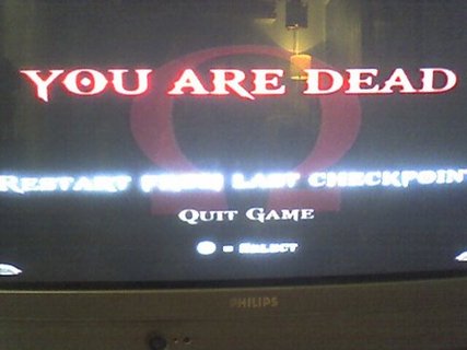 God Of War 2 Game Over You Are Dead