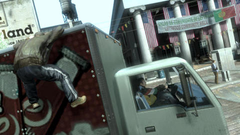 Grand Theft Auto 4 Niko Climbing Truck