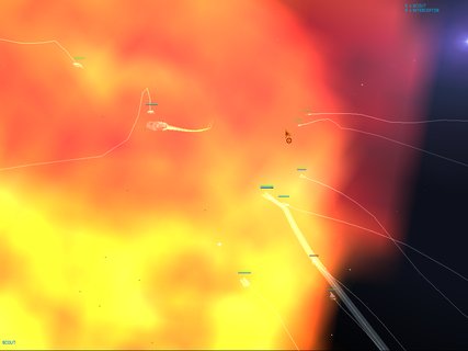 Homeworld Fiery Explosion Space Battle