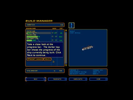 Homeworld Ship Building Build Manager