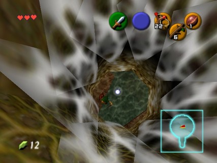 Legend Of Zelda Ocarina Of Time Link Deku Tree Web Falling