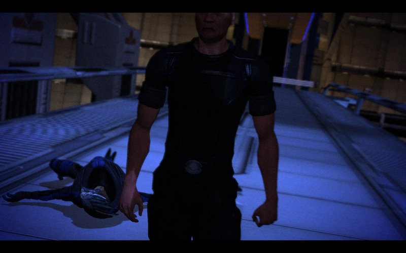 Mass Effect Captain Anderson Punch Headbutt