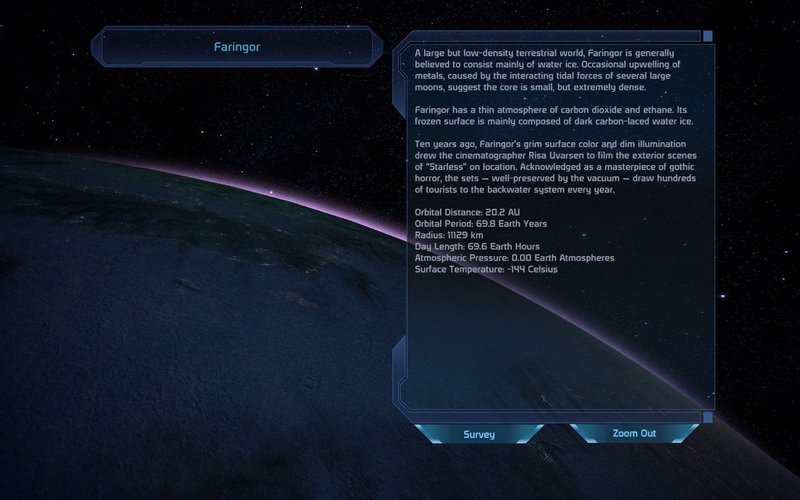 Mass Effect Faringor Planet Information
