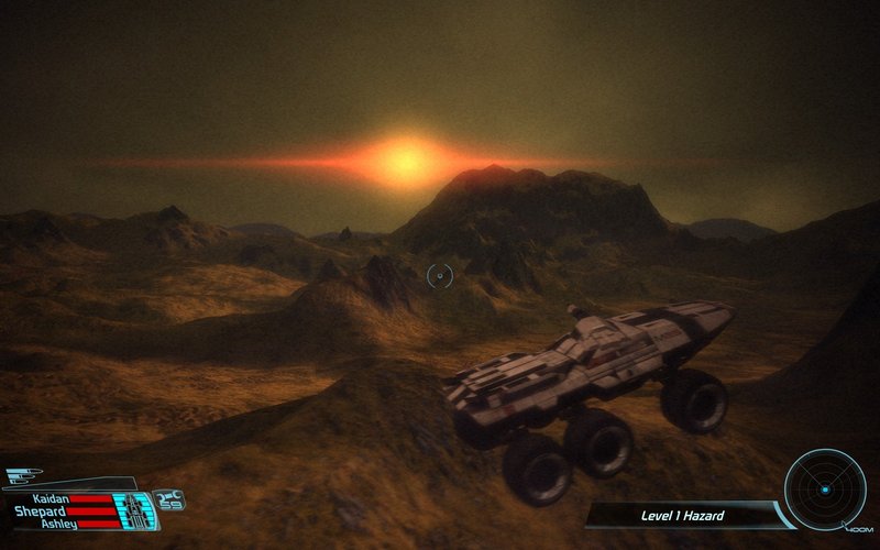 Mass Effect Mako Jump Orange Sun