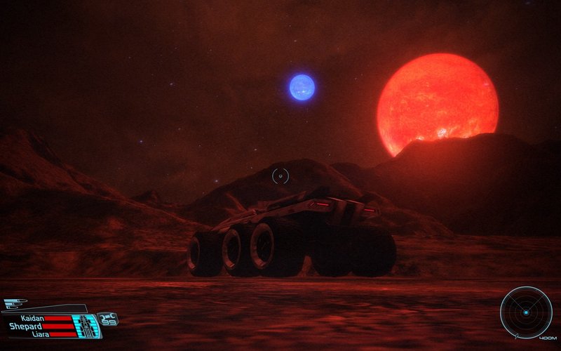 Mass Effect Mako Red Blue Sun