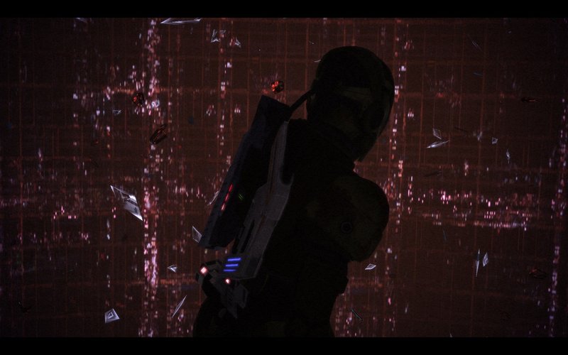 Mass Effect Shepard Citadel Tower Elevator Glass