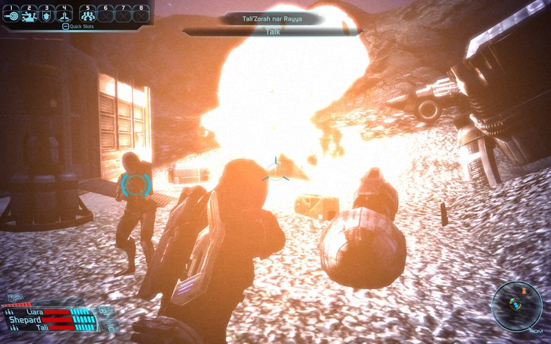 Mass Effect Shepard Tali Bright Explosion