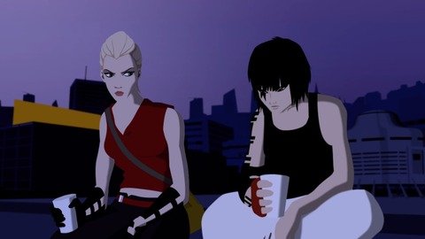 Mirrors Edge Faith Celeste cel Shaded Cutscene