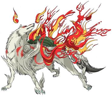 Okami Amaterasu Art Fire