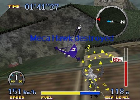 Pilotwings 64 Gyrocopter Meca Hawk Battle