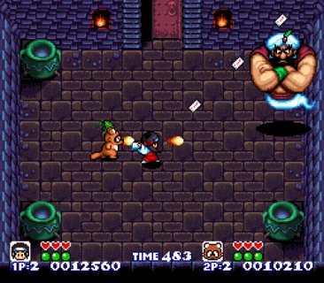 Pocky And Rocky Genie Boss