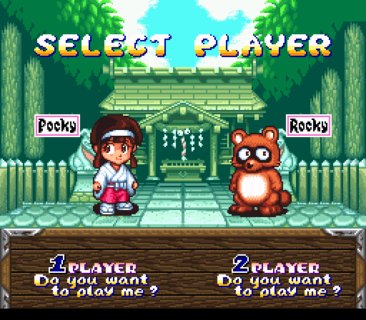 Pocky And Rocky Player Select