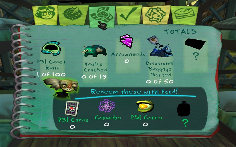 Psychonauts 07 Menu