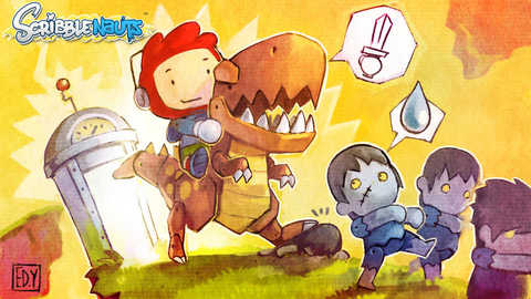 Scribblenauts Post 217 Raptor Zombies Time Machine