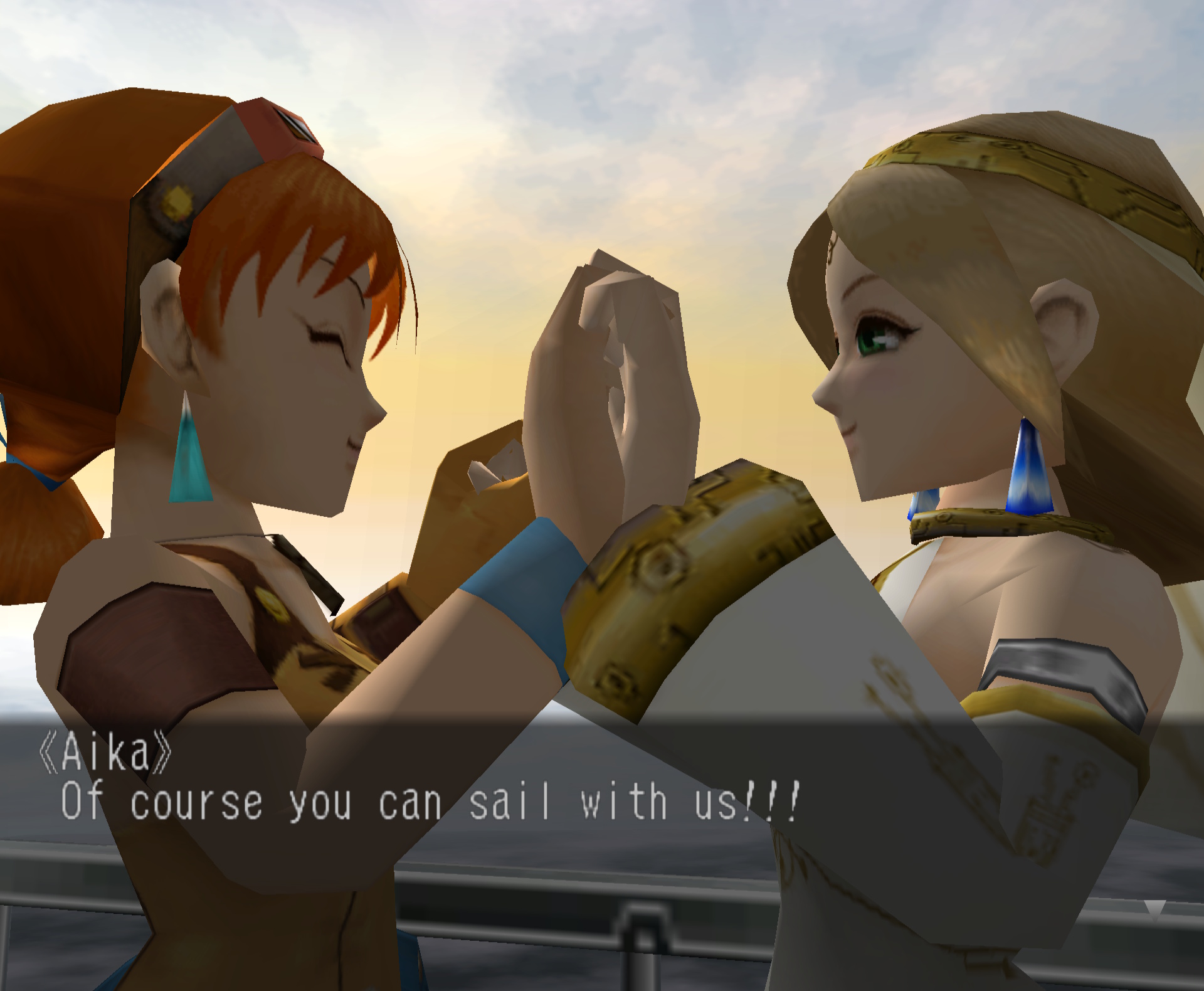 Skies Of Arcadia Legends Aika Fina Friends