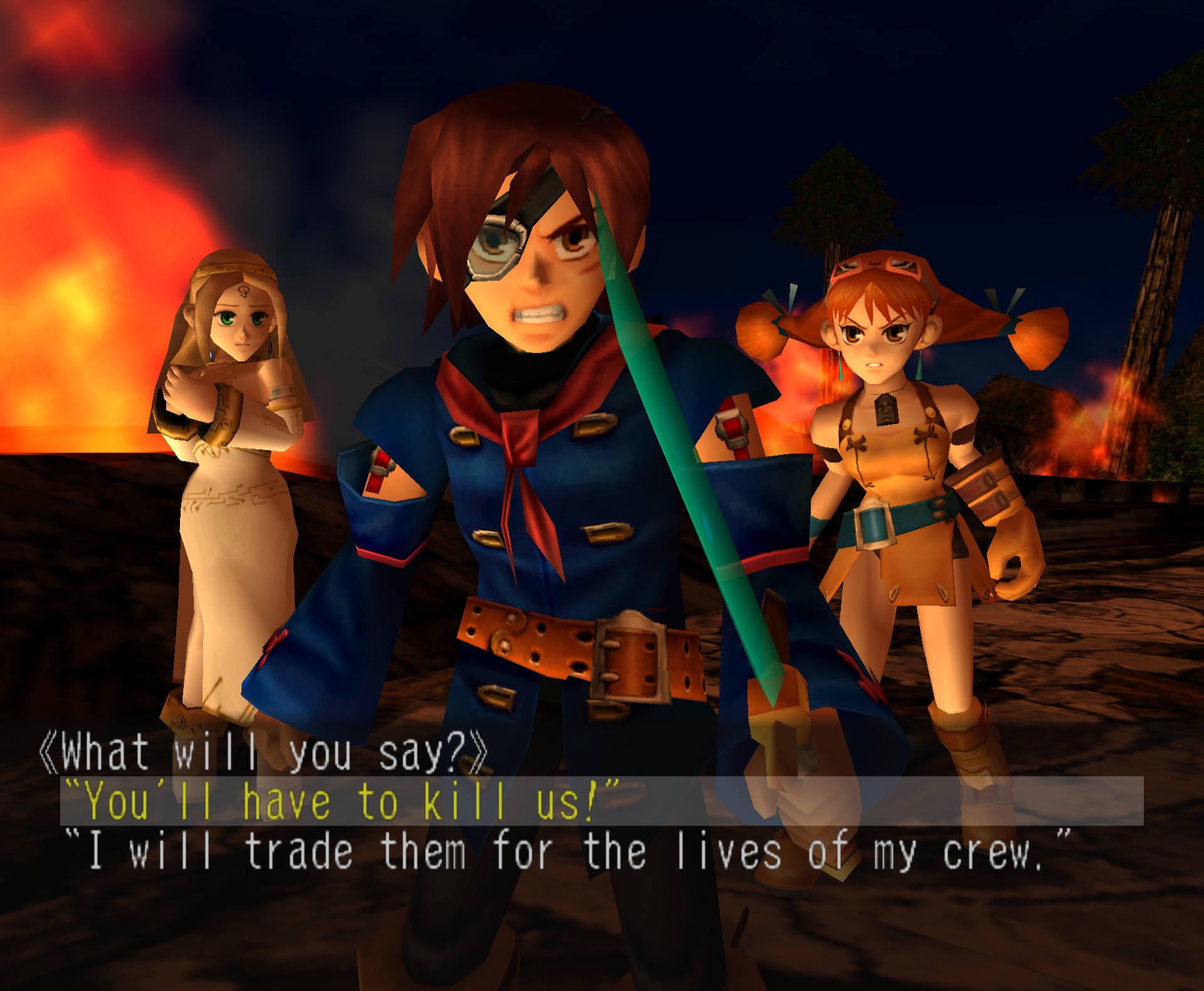 Skies Of Arcadia Legends Vyse Aika Fina Cutscene Fight