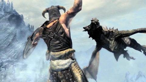 Skyrim Dragon Fight