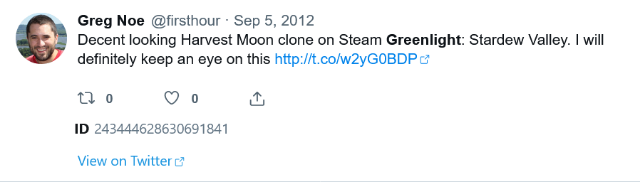 stardew valley steam greenlight tweet