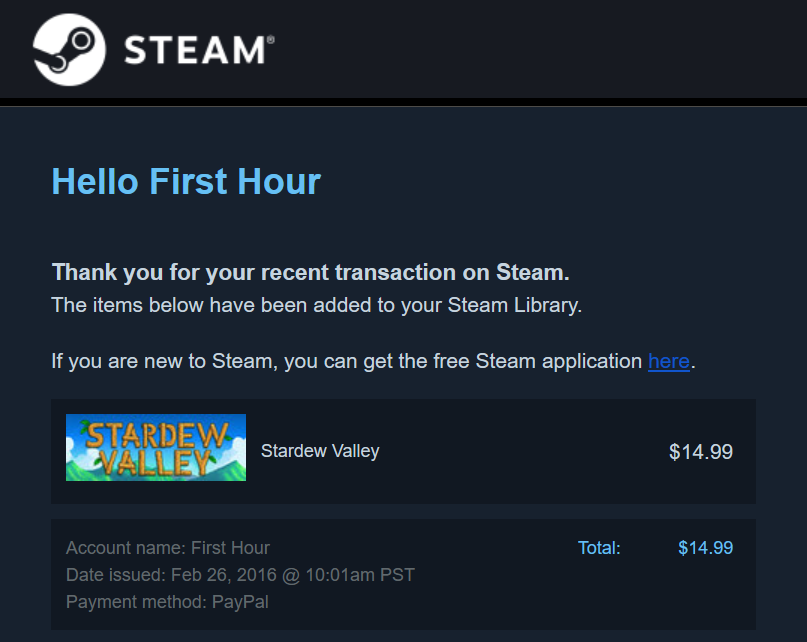 stardew valley steam purchase