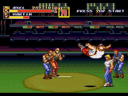 Streets Of Rage 2 Axel Bellyflop Sega Stadium