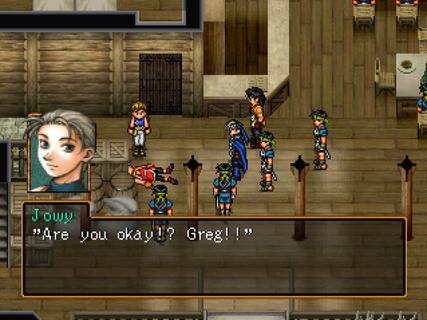 Suikoden 2 Riou Jowy Flik Viktor Knocked Down