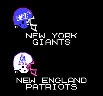 Tecmo Super Bowl Helmets Giants Patriots