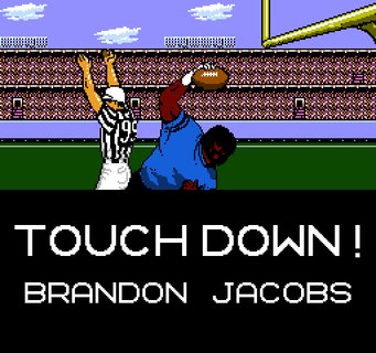 Tecmo Super Bowl Touchdown Brandon Jacobs