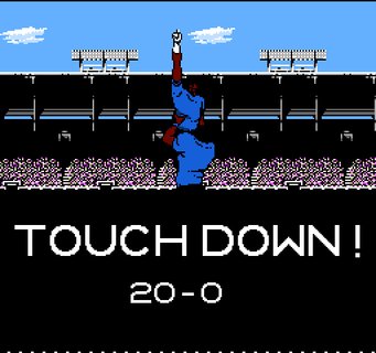 Tecmo Super Bowl Touchdown Celebration Two Players