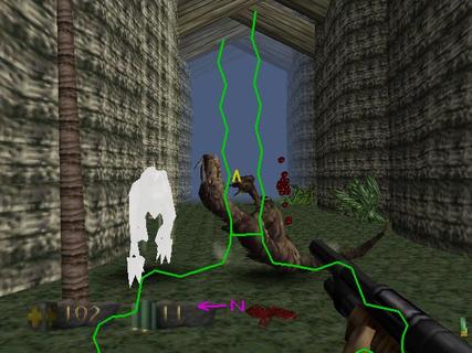 Turok Dinosaur Hunter Shotgun Raptors White Light Blood