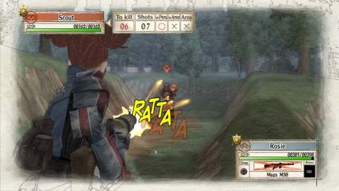 Valkyria Chronicles Rosie Shooting Combat