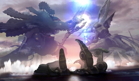 Xenoblade Chronicles Titans Opening Scene Battle