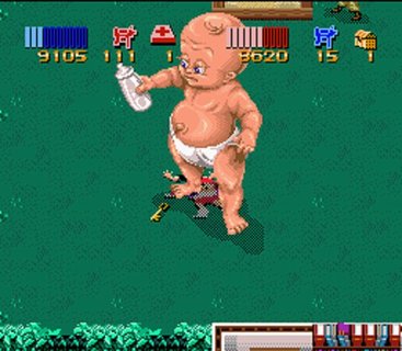 Zombies Ate My Neighbors Giant Baby